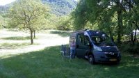 Op de camping in La Motte-Chalancon.