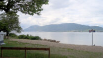 Camping aan het Lac du Bourget.